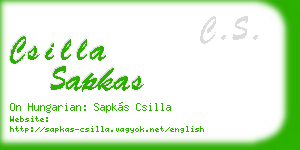csilla sapkas business card